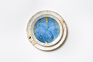 Zodiac Sky Blue Dessert Plate