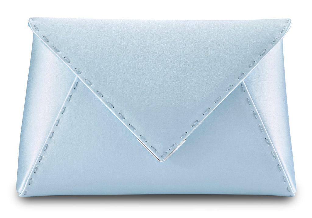 Lee Pouchet Small in Glacier Blue Satin