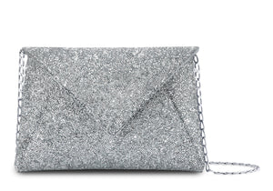 Lee Pouchet Small in Mirrored Silver Rock Swarovski Crystal