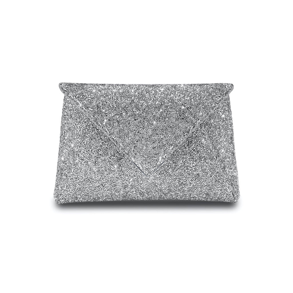 Lee Pouchet Small in Mirrored Silver Rock Swarovski Crystal