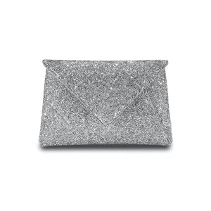 Lee Pouchet Small in Mirrored Silver Rock Swarovski Crystal
