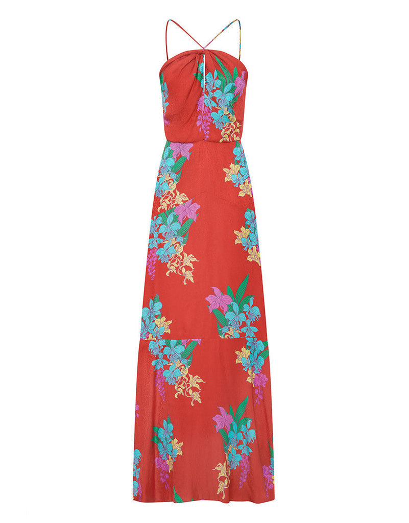 Rosie Crepe Maxi Dress in Alegria