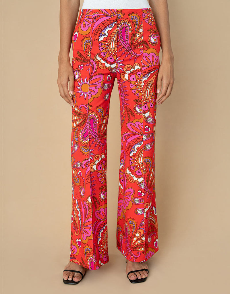 Morgan Twill Trouser in Rhapsody Red