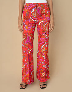 Morgan Twill Trouser in Rhapsody Red