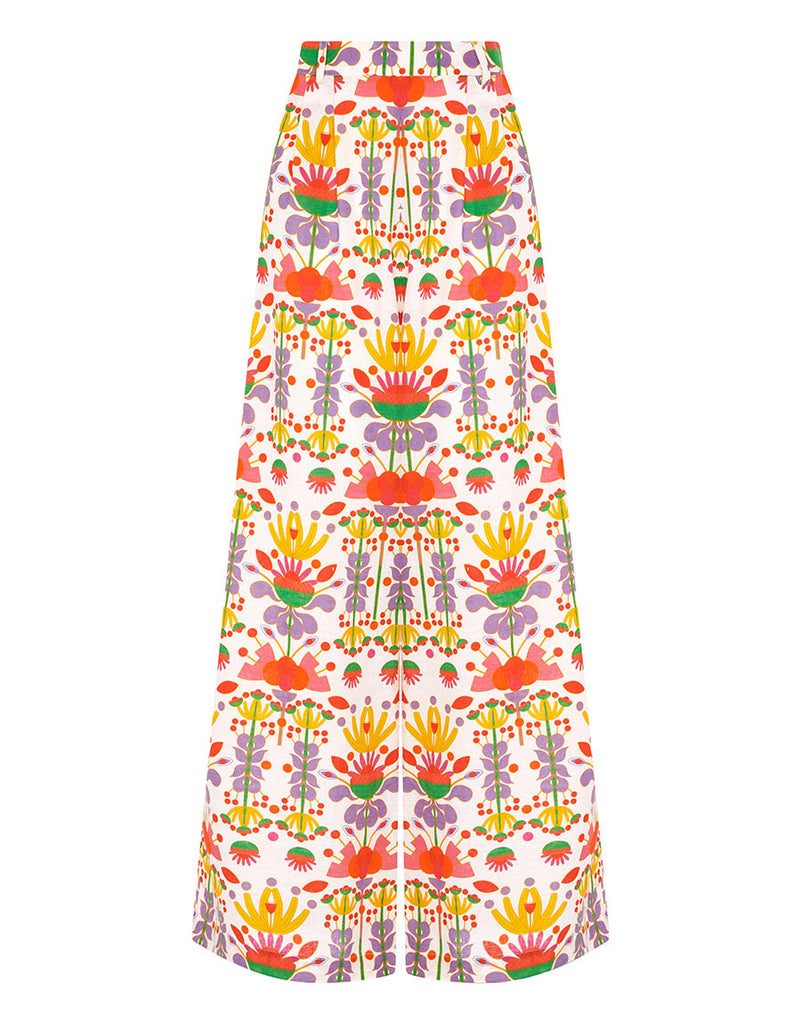 Melia Linen Trouser in Avatar White