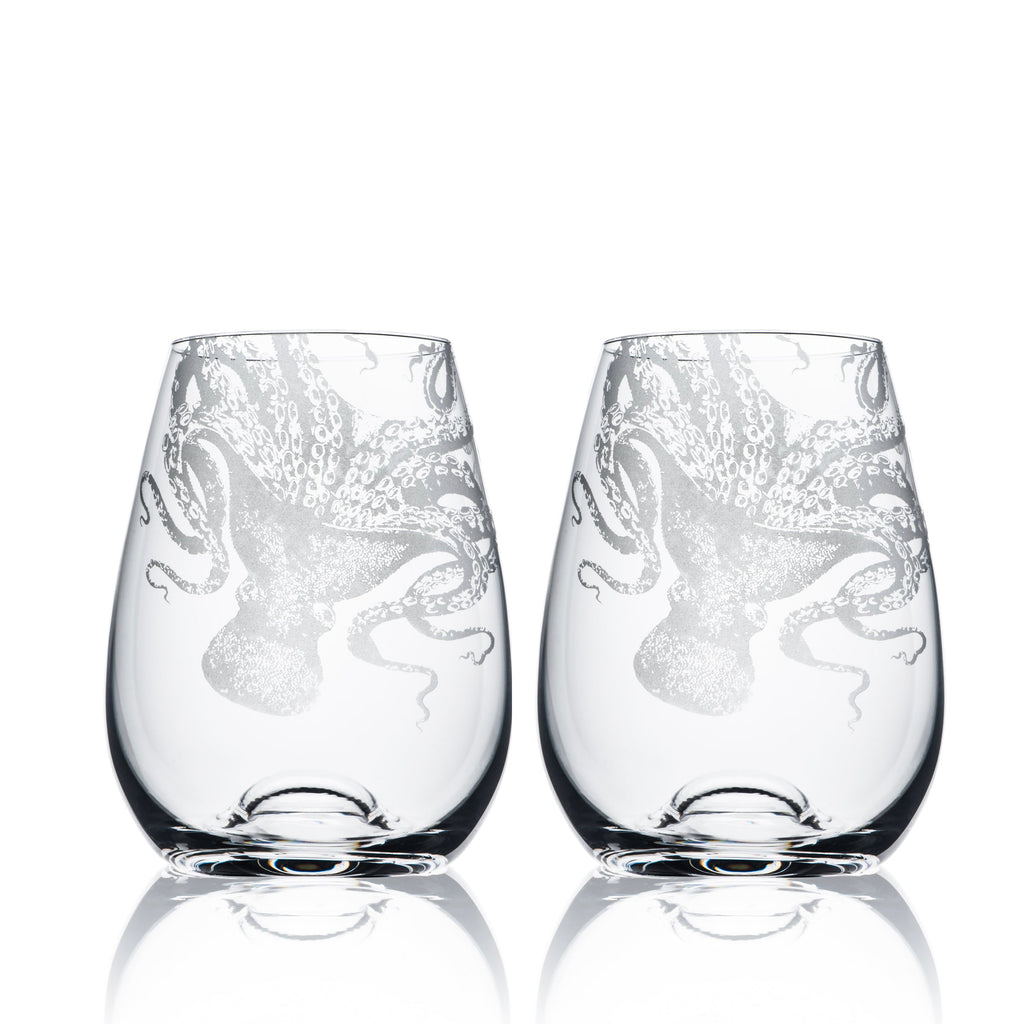 Lucy Stemless Wine Glasses Set of 2 - Caskata