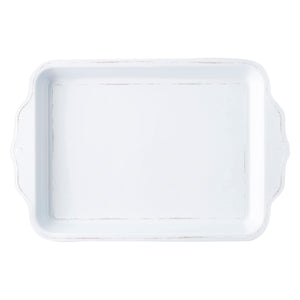 Berry & Thread Whitewash Melamine 24" Handled Tray