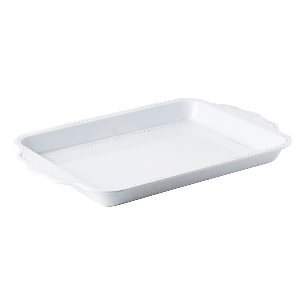 Berry & Thread Whitewash Melamine 24" Handled Tray