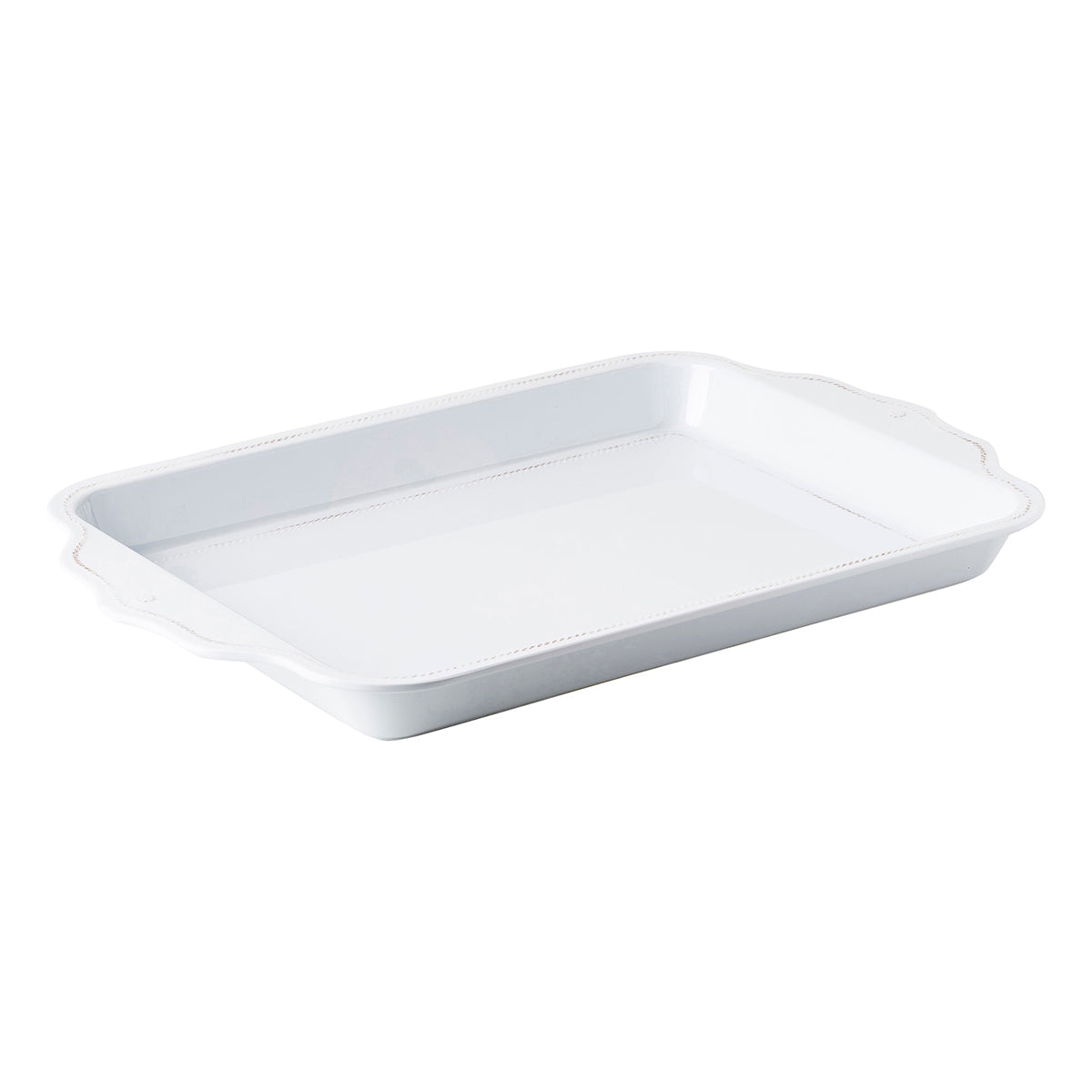 Berry & Thread Whitewash Melamine 24" Handled Tray