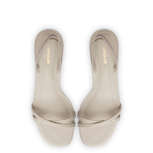 Mini Annie Sandal In Ivory Leather