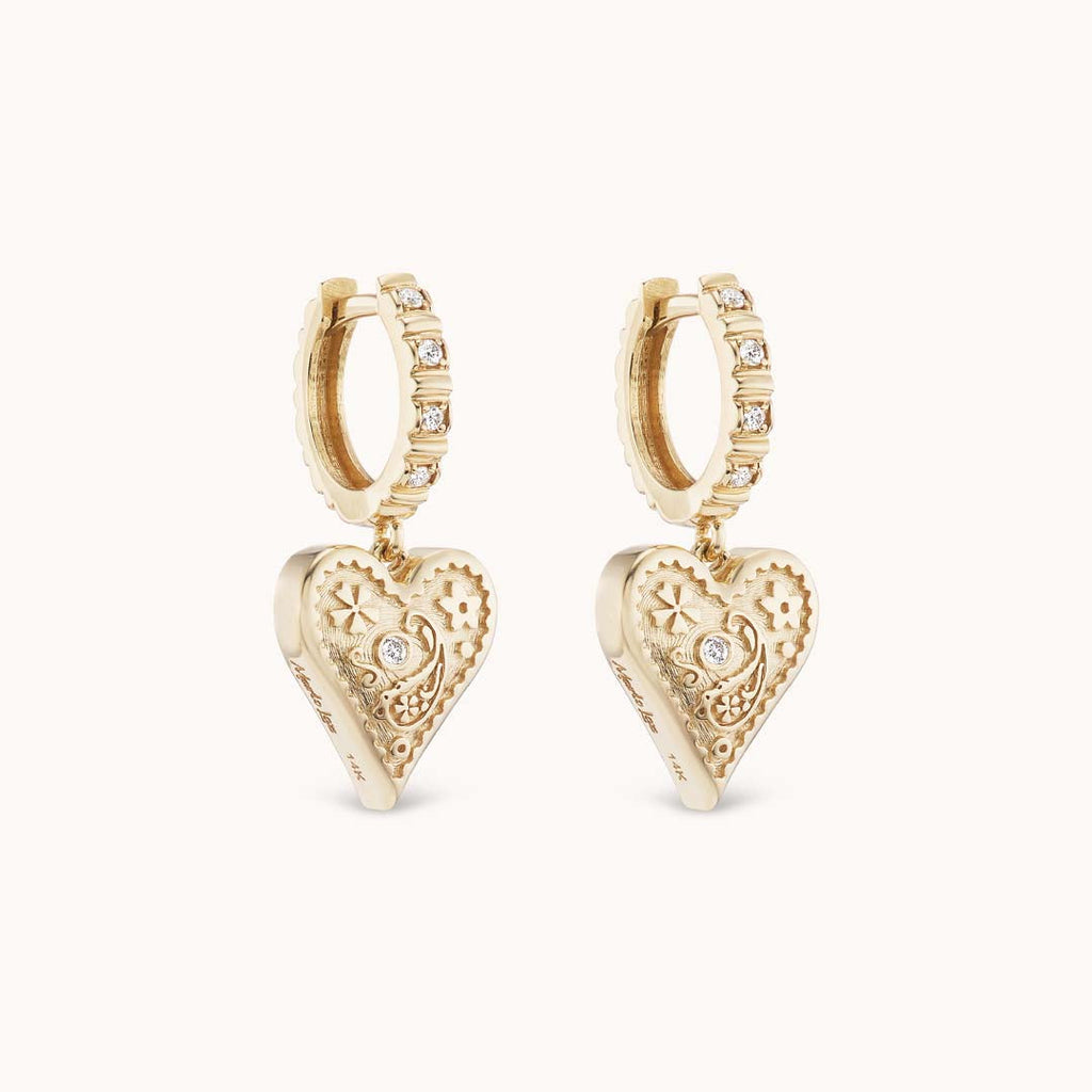 Mini Southwestern Heart Earrings - Marlo Laz