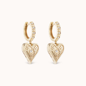 Mini Southwestern Heart Earrings - Marlo Laz