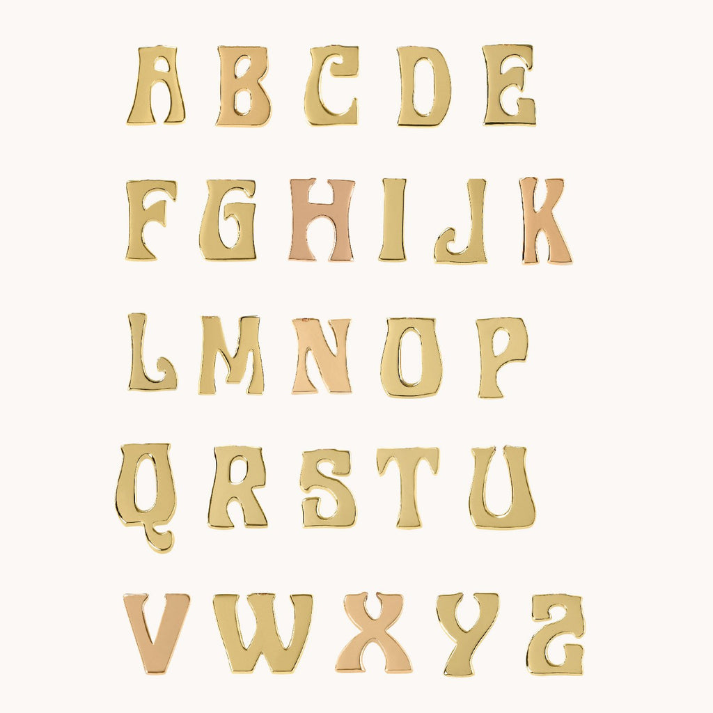 Letter Charm Diamond Necklace, Necklaces - Marlo Laz