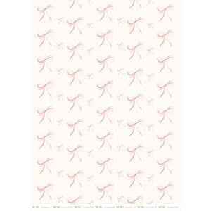 Shell Pink Bow Wrapping Paper