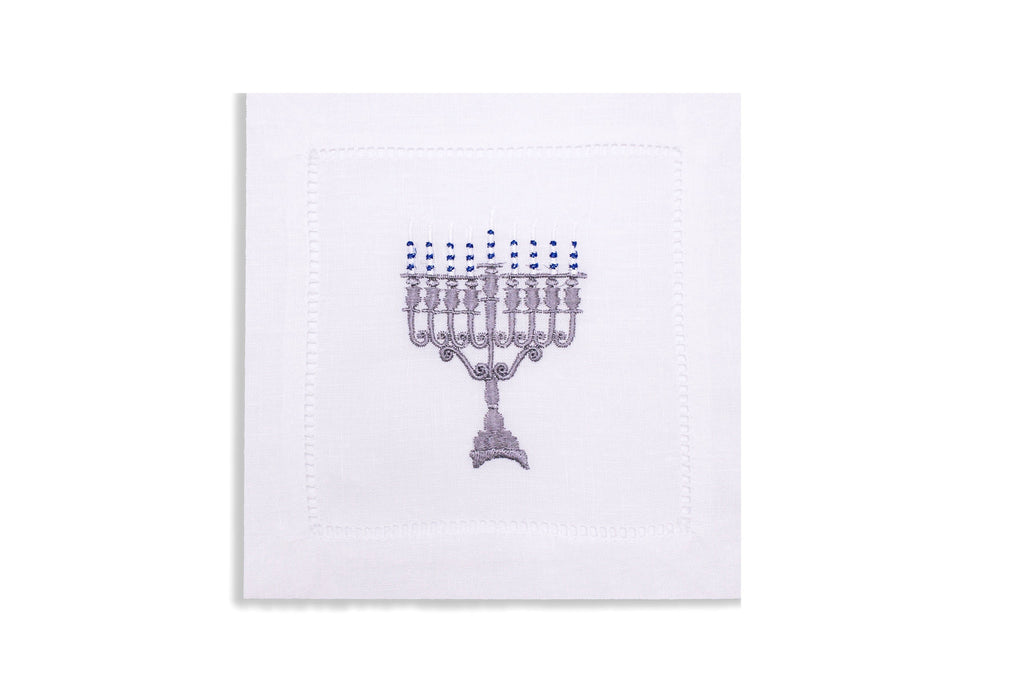Menorah Cocktail Napkins (4) jewish Chefanie
