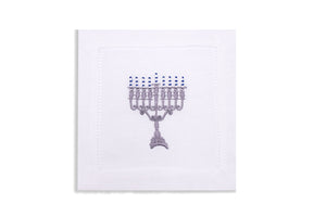 Menorah Cocktail Napkins (4) jewish Chefanie