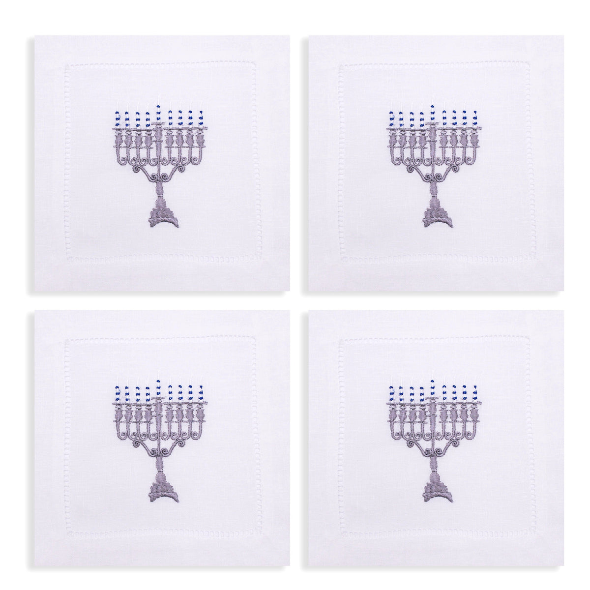 Menorah Cocktail Napkins (4) jewish Chefanie