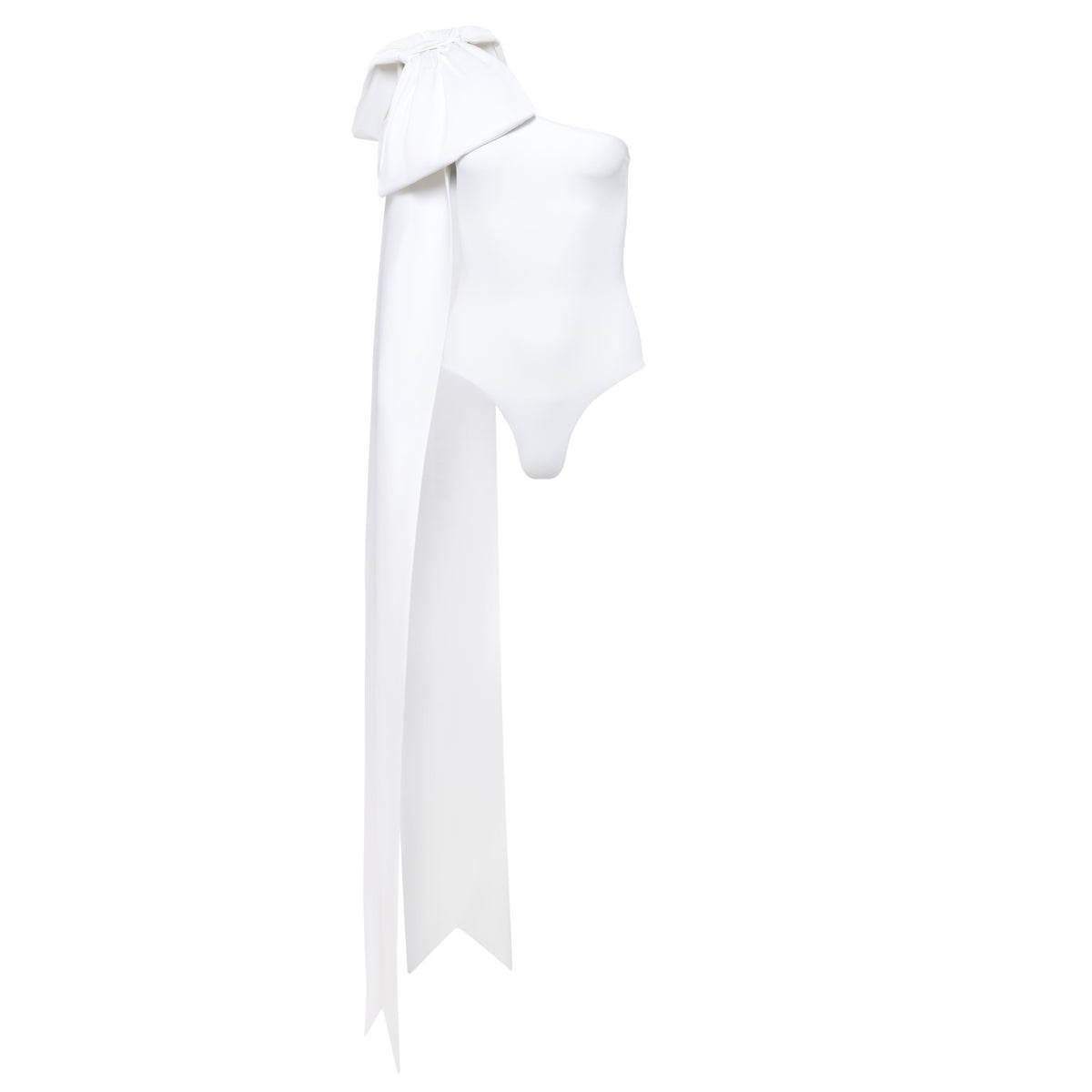 Milly White One-Piece With White Bow