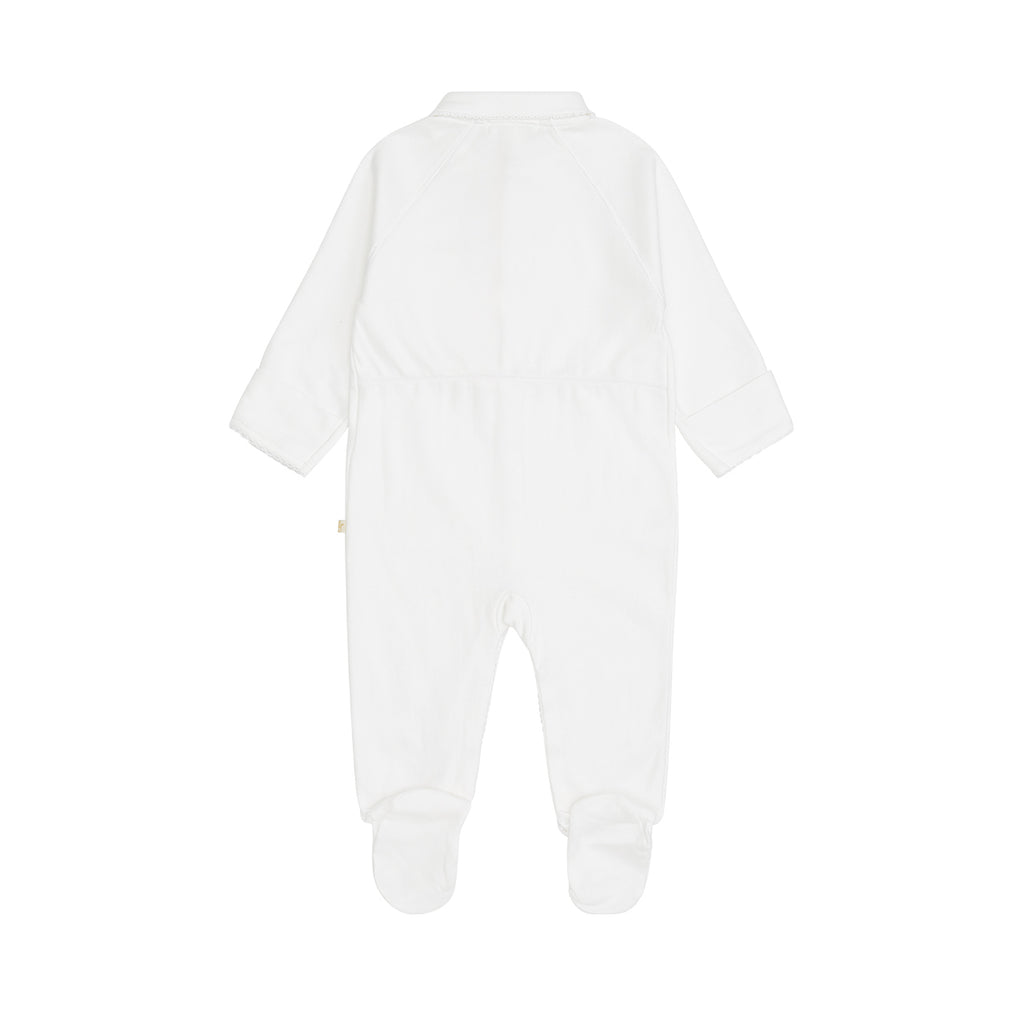 Angel Wing Sleepsuit With Mittens in White