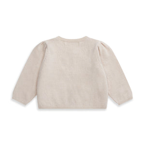 Cashmere Lurex Cardigan In Blush