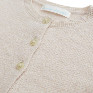 Cashmere Lurex Cardigan In Blush