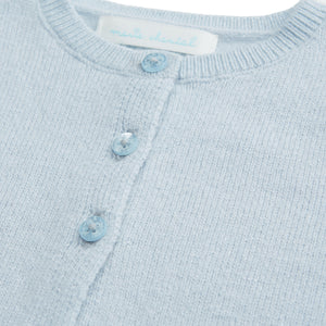 Cashmere Lurex Cardigan In Pale Blue