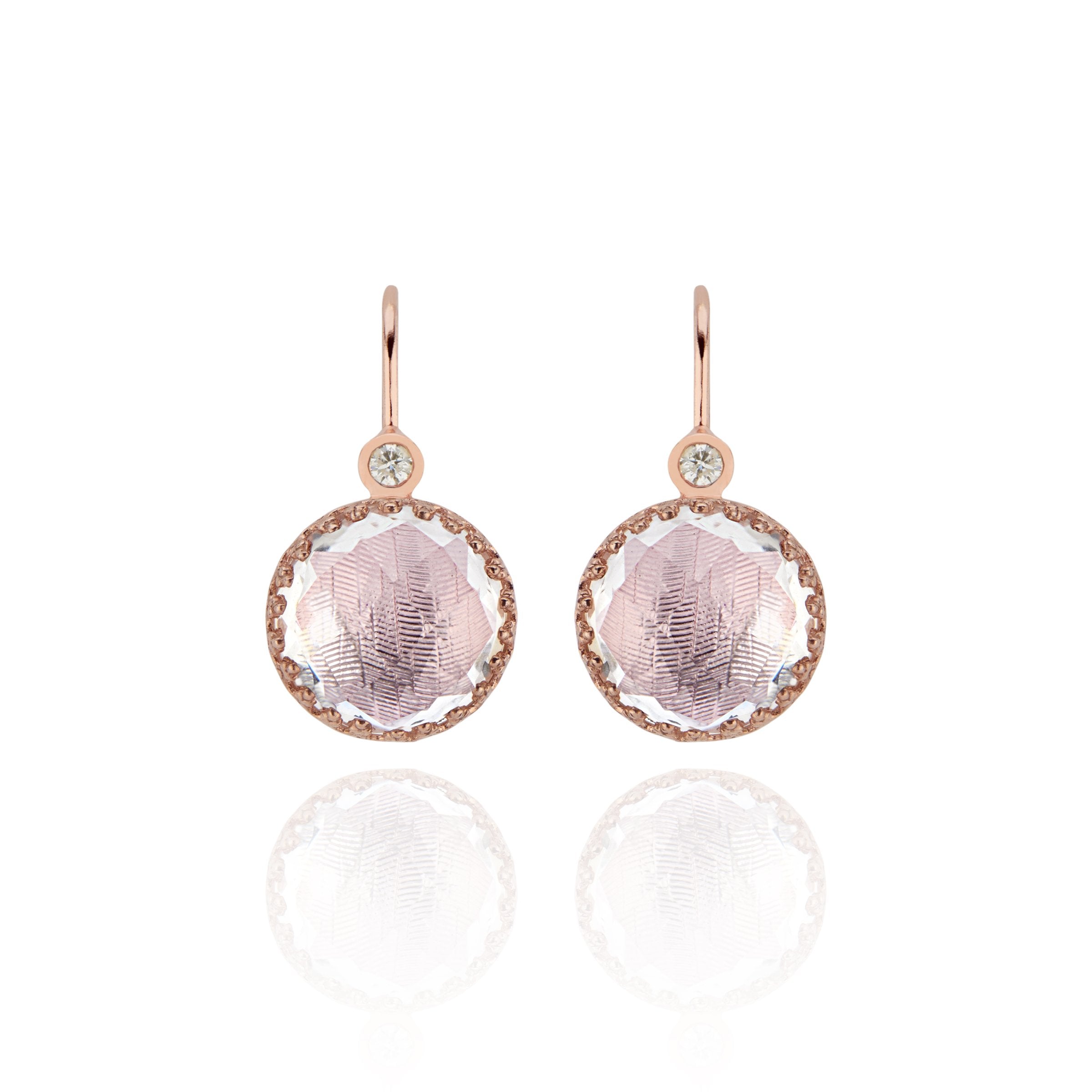 Small Olivia Button Diamond Earrings