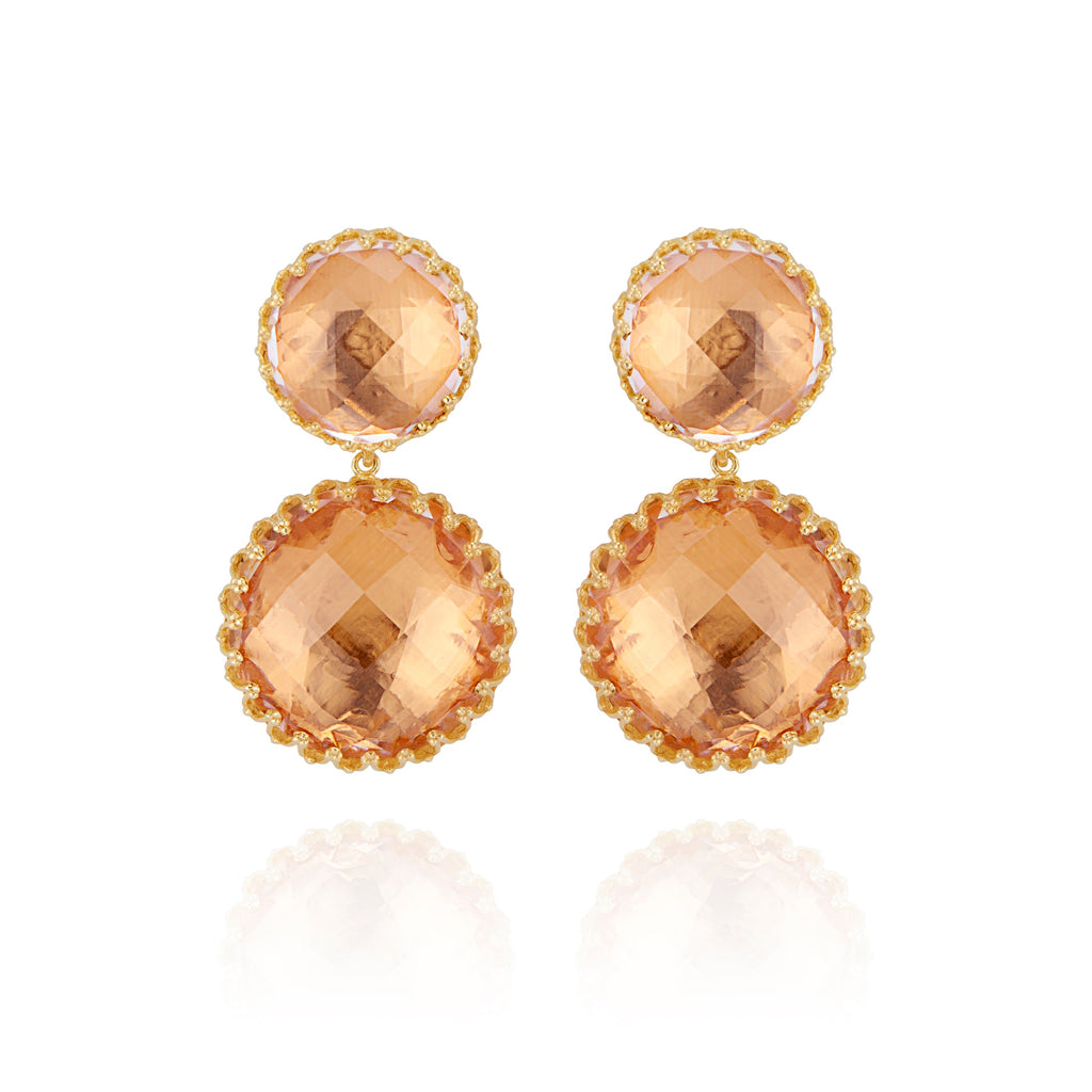 Olivia Large Day Night Earrings in Copper