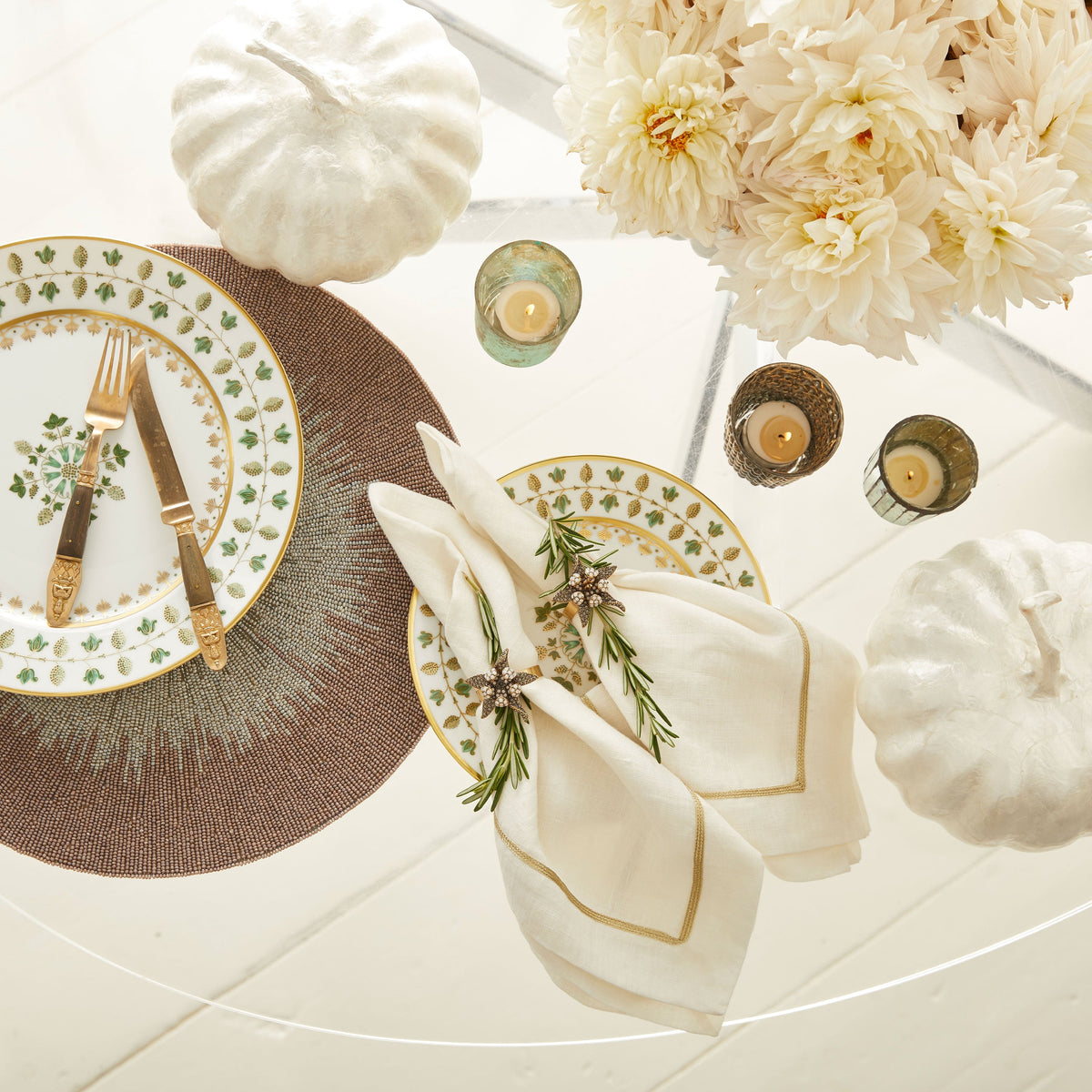 Small Capiz Pumpkin in Pearl