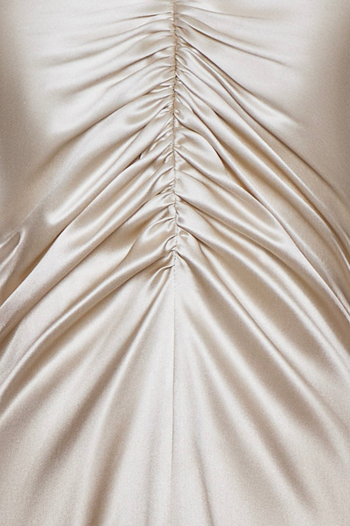 Valentina Pearl Ruched Gown