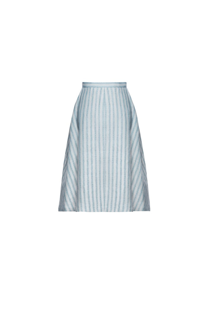 Jana Ikat Striped Tea-Length Skirt