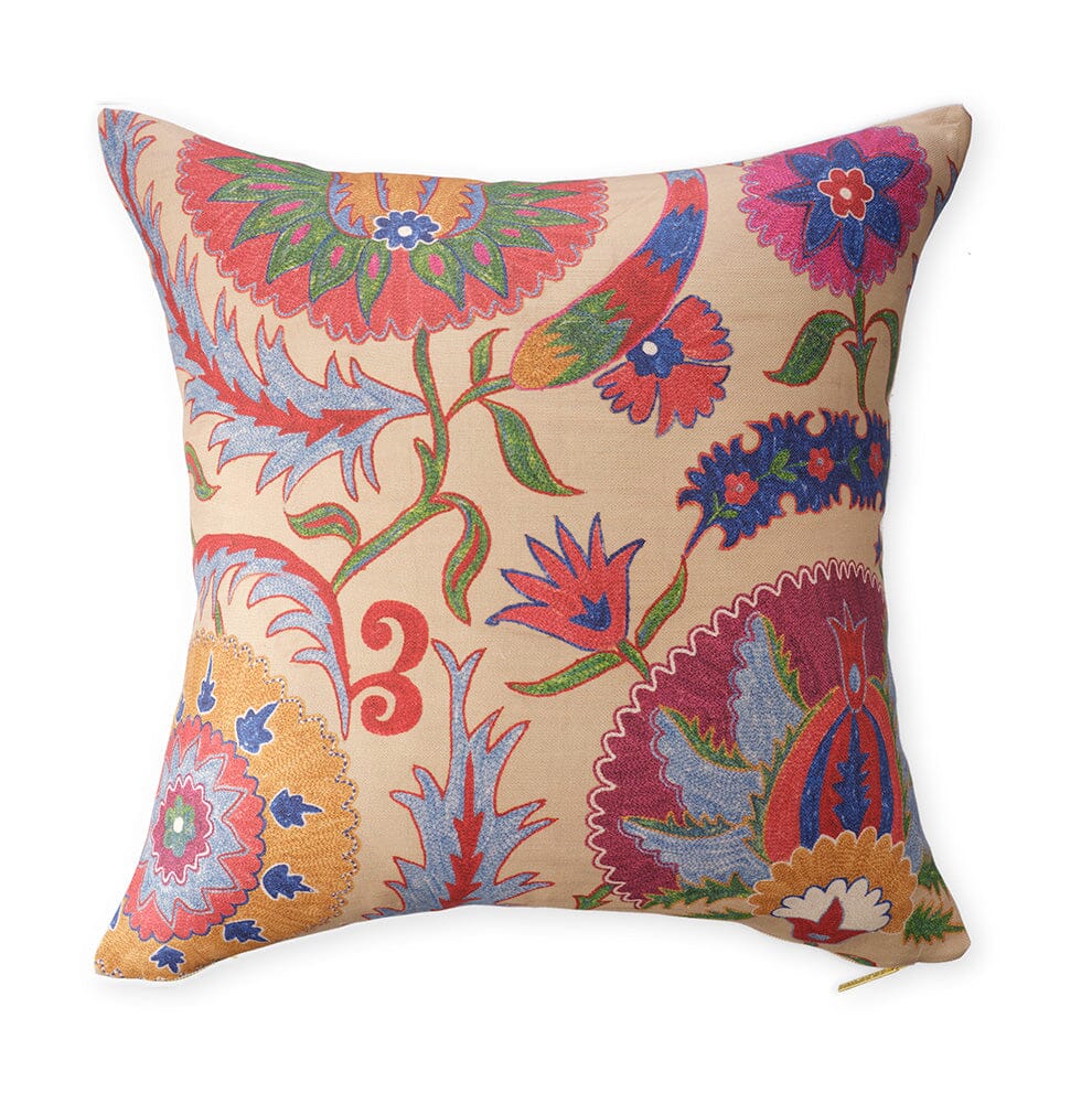 Bright Botanical Suzani Pillow Pillow St. Frank 26" W x 26" H
