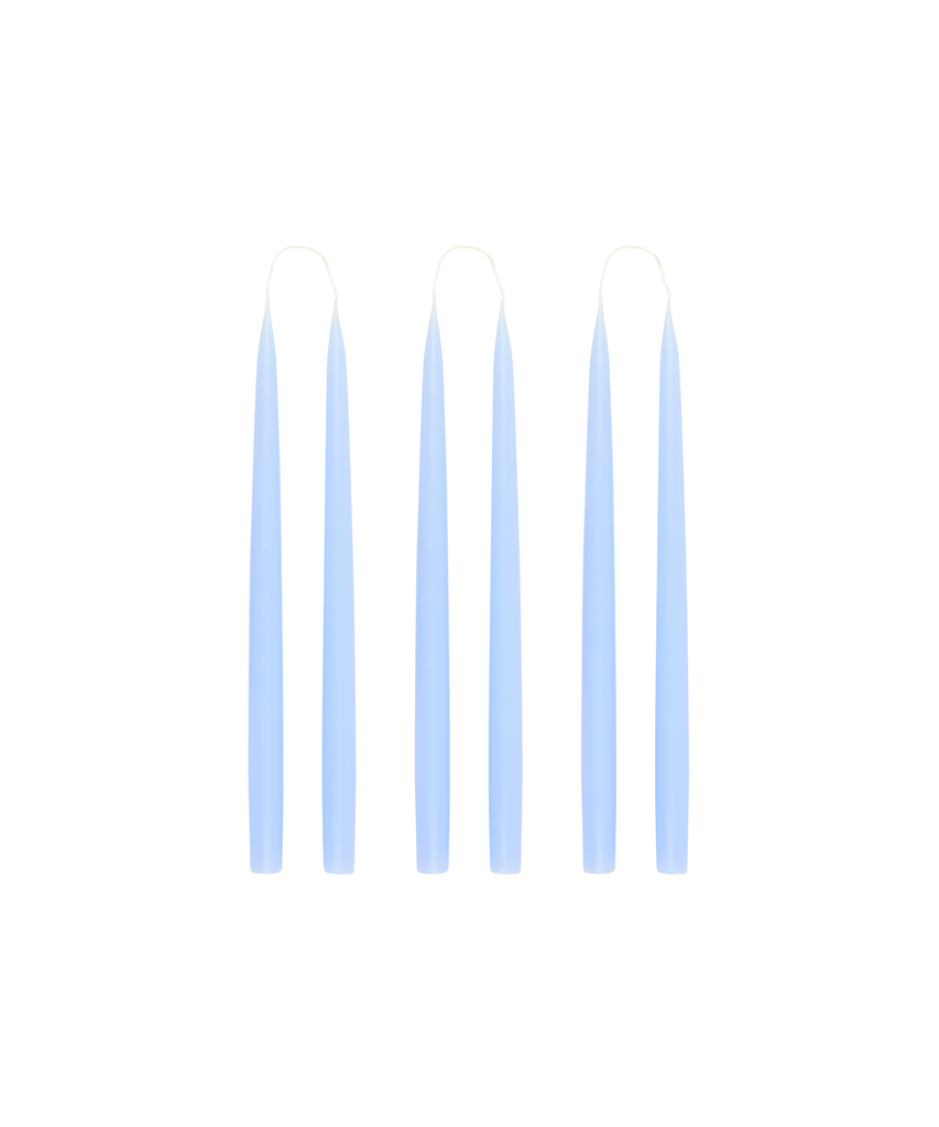 Rebecca Udall Set of 6 35cm Danish Taper Candles, Pastel Powder Blue