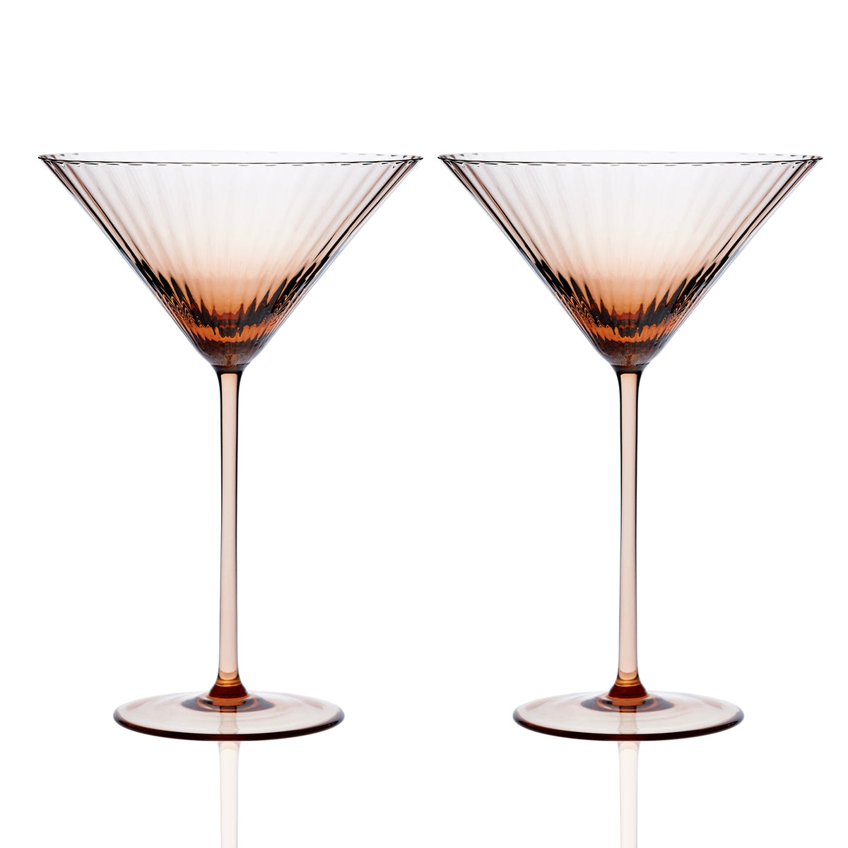 Quinn Stemware Martini Glass, in Amber- Caskata