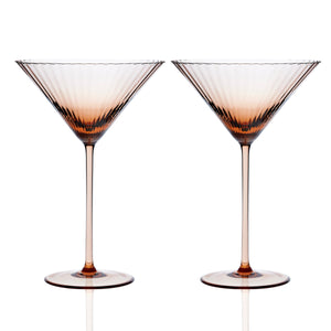 Quinn Stemware Martini Glass, in Amber- Caskata