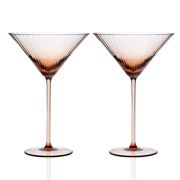 Great looking Amber Glass Cocktail Shaker Martini set.