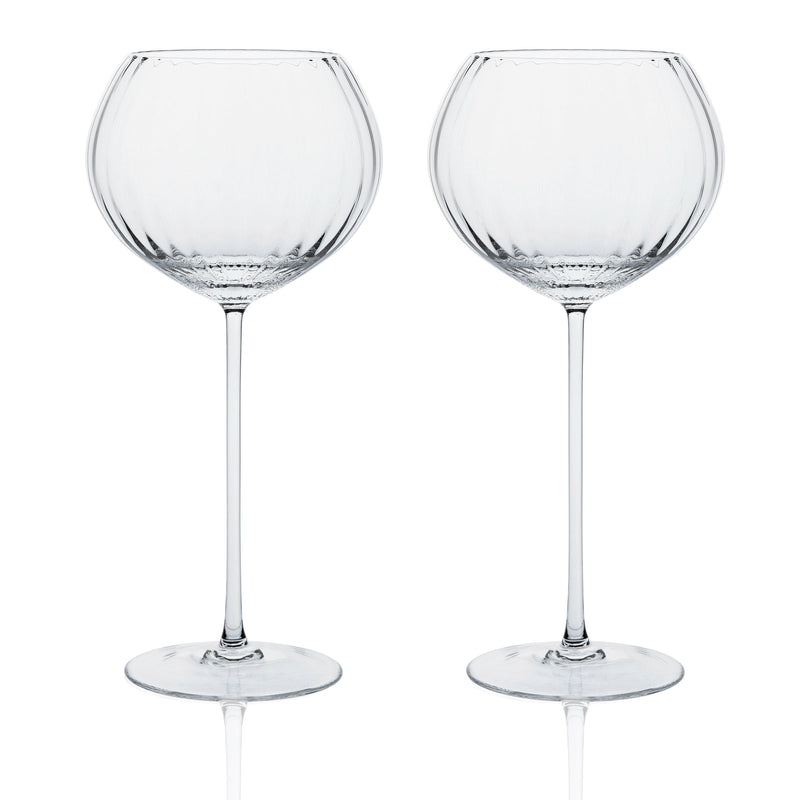 Quinn Clear Red Wine Glasses Set of 2 - Caskata