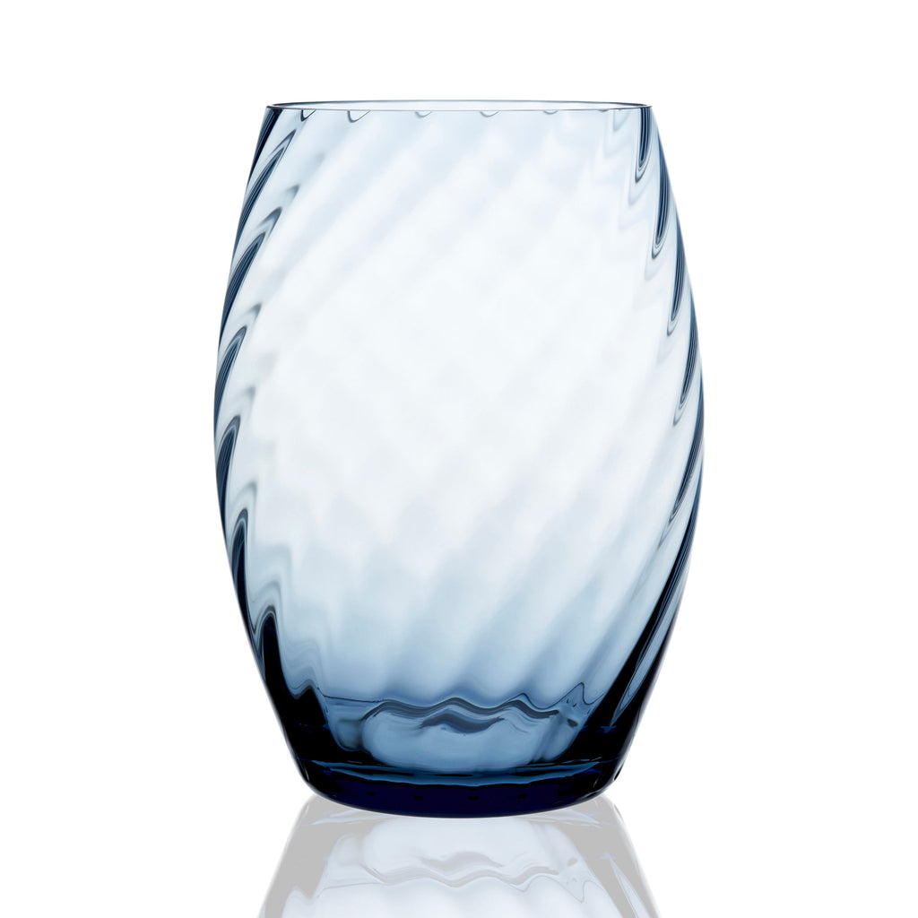 Blue Ocean Colored Quinn Hurricane Candle Holder