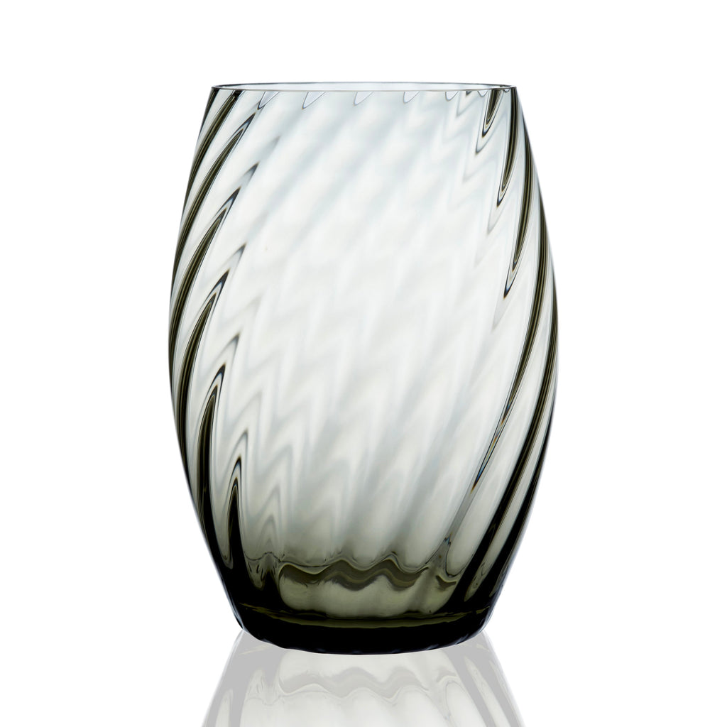 Gray Smoke Colored Quinn Hurricane Candle Holder