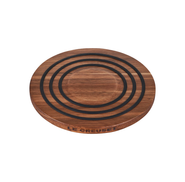 Le Creuset Magnetic Wooden Trivet with Silicone Rings for Dutch Oven on  Food52