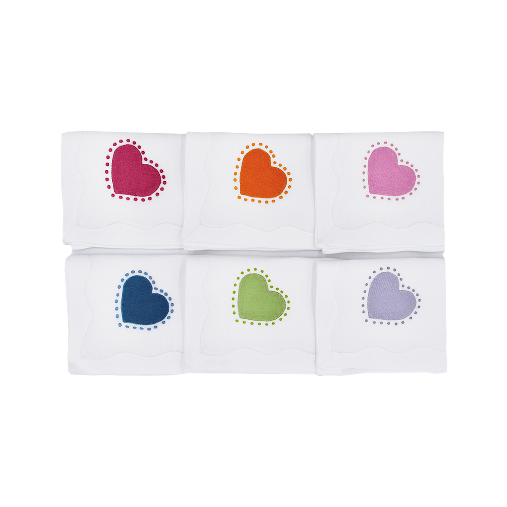 Big Love Dinner Napkins Rainbow, Set of 6 - Special Edition