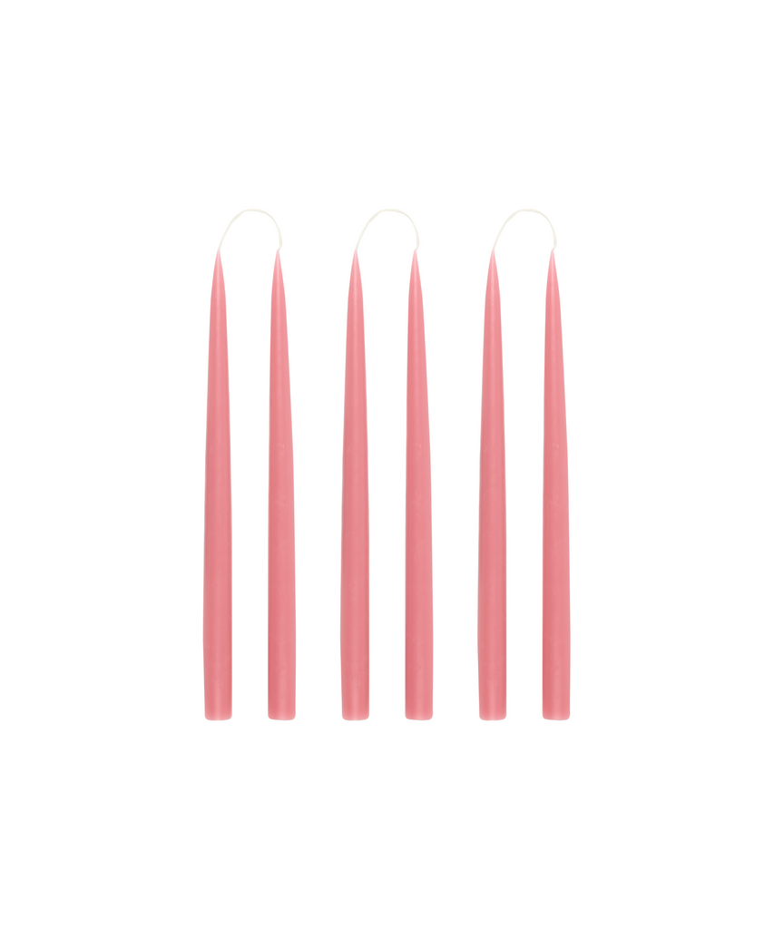 Rebecca Udall Set of 6 35cm Danish Taper Candles, Rose Pink