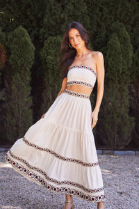 Carnation Ruffle Skirt - Ivory & Red Bottoms - Skirts Rosewater House