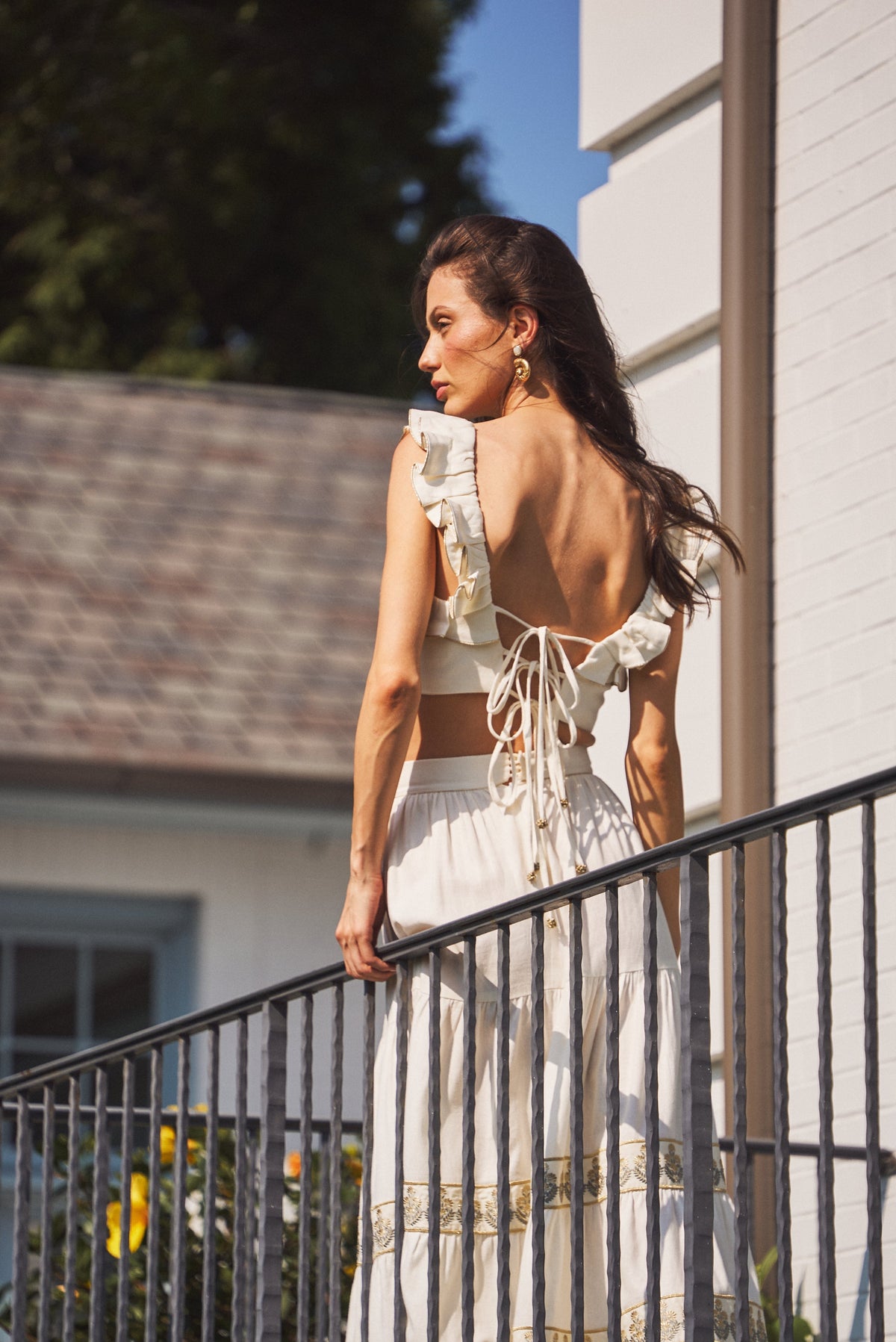 Malika Bustier Top - Ivory Tops - Cropped & Casual Rosewater House