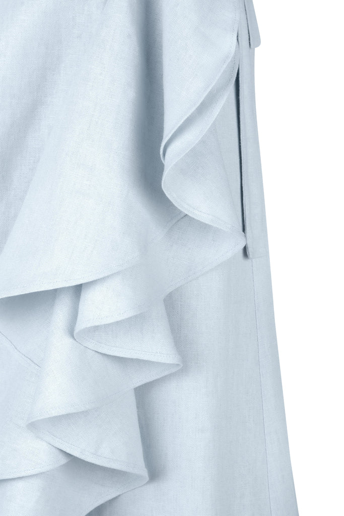 Golestan Ruffle Skirt - Blue Bottoms - Skirts Rosewater House