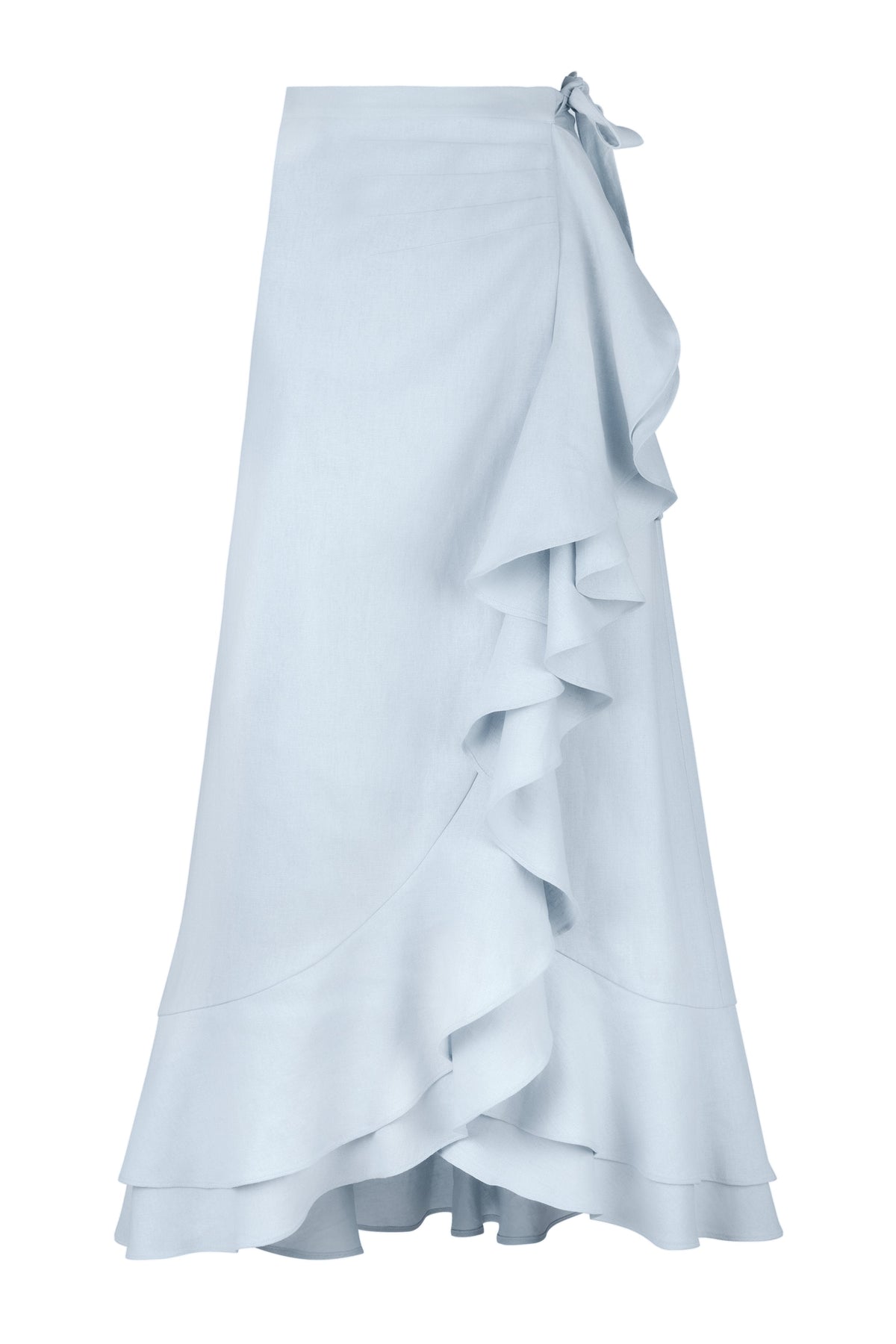 Golestan Ruffle Skirt - Blue Bottoms - Skirts Rosewater House