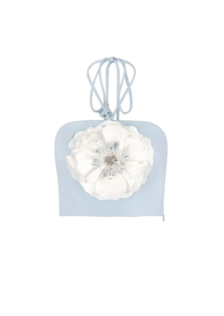 Gol Bustier Top - Blue & White Bottoms - Skirts Rosewater House