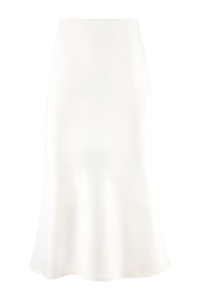 Silk Avin Midi Slip Skirt - Ivory Bottoms - Skirts RoseWaterHouse