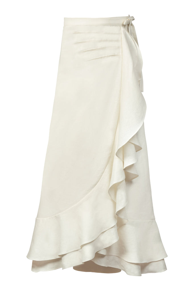 Golestan Ruffle Skirt - Ivory Bottoms - Skirts Rosewater House