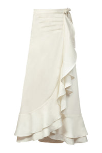 Golestan Ruffle Skirt - Ivory Bottoms - Skirts Rosewater House